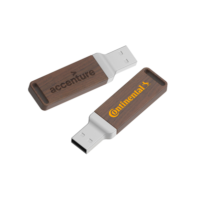 Logótipo USB de madeira natural Wood Pen Drive com impressão ou gravura em relevo para o seu negócio