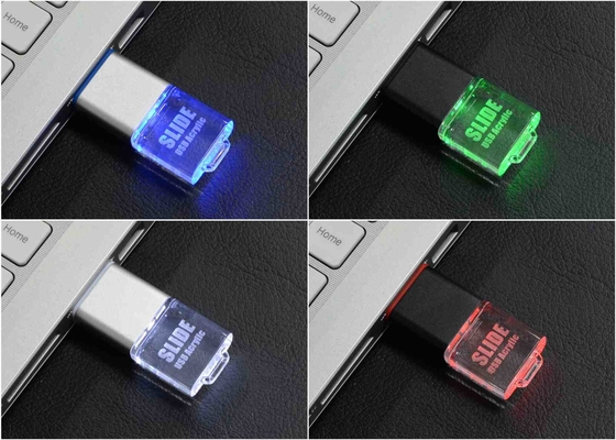 Gravação de logotipo Led Light Crystal Usb Stick Oem Odm