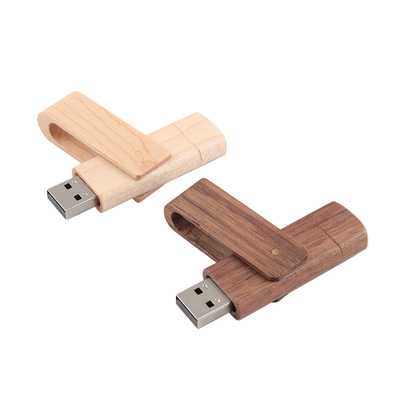 USB A e Tipo c Unidade de memória flash USB de madeira com interface USB2.0/3.0 Tipo para transferência rápida de dados