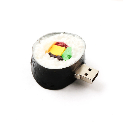 Interface USB 2.0 em forma de sushi Drives flash USB personalizados com logotipo impresso na parte traseira