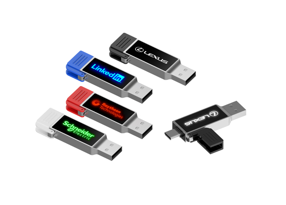 Pequena Caixa Branca OTG USB Flash Drives O Companheiro Perfeito Em Negócios