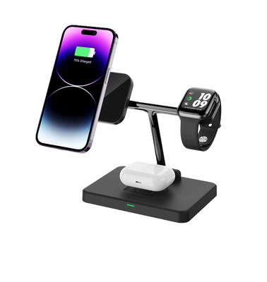 3 em 1 carregador rápido carregamento sem fio vertical para fones de ouvido iPhone IWatch