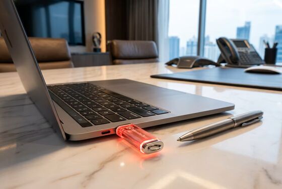 Logotipo de gravação em acrílico dentro da unidade flash USB com suporte para escolha perfeita para conferências e exposições técnicas