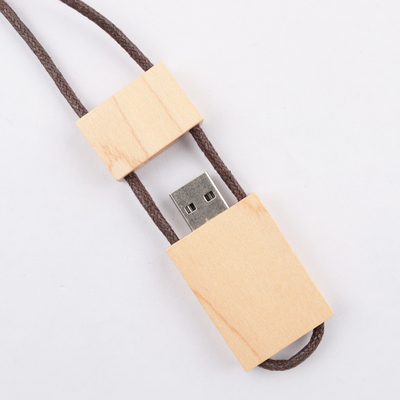 Unidade flash USB de madeira de bordo 16 GB 32 GB 64 GB com corda USB 3.0 velocidade rápida