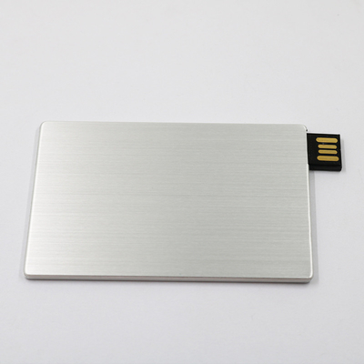 O cartão de crédito completo USB da memória 2,0 cola o material do metal de 64GB 128GB 20MB/S