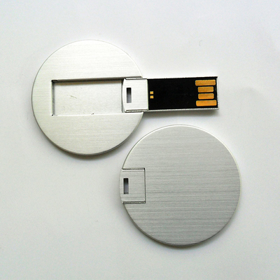 O FCC do flash 2,0 do UDP das varas de Mini Round Credit Card USB do metal aprovou