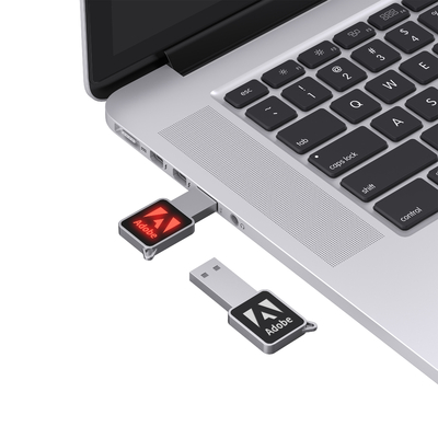 Disco flash USB de alta velocidade com corpo de metal/plástico luz LED brilha durante o trabalho