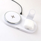 Plástico branco 4 em 1 carregador sem fio para telefone fone de ouvido relógio carregamento rápido