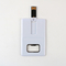 Movimentação instantânea plástica de USB do cartão de crédito com um abridor de garrafa USB do metal 2,0 128GB