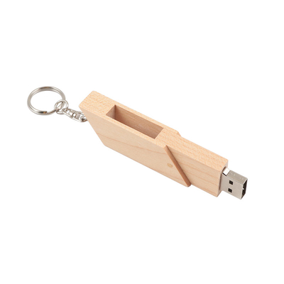 Material de unidade flash USB de madeira retangular Madeira de bambu/madeira de bordo Suporte OEM 0°C a 60°C