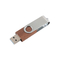 USB A e Tipo C juntos USB de memória de madeira com faixa de operação de 0°C a 60°C