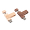 USB A e Tipo c Unidade de memória flash USB de madeira com interface USB2.0/3.0 Tipo para transferência rápida de dados