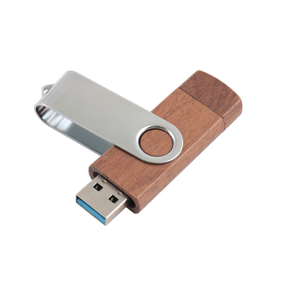 Disco Flash USB de Madeira Natural 2.0 3.0 Com Tipo C + Usb A Novas Formas Velocidade Rápida