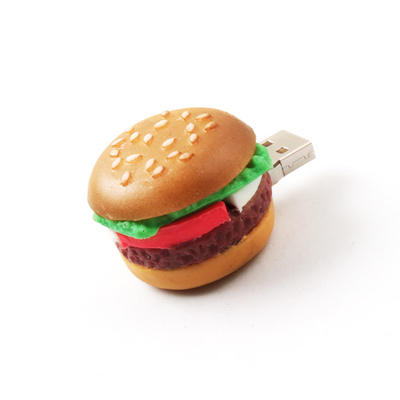 KFC McDonald's hambúrguer em forma de flash drive USB personalizado para alimentos artificiais presentes corporativos