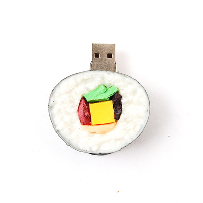 Interface USB 2.0 em forma de sushi Drives flash USB personalizados com logotipo impresso na parte traseira