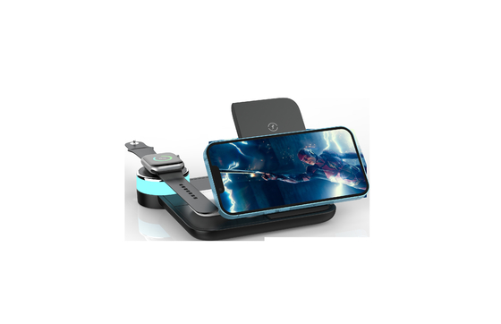 2.5W Fast Wireless Charging Stand para relógio e 3W para fones de ouvido de alta eficiência