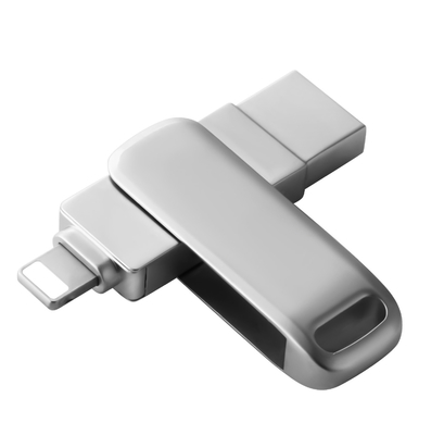 Discos flash USB de tipo metal C com suporte de carregamento de dados e resistência à água