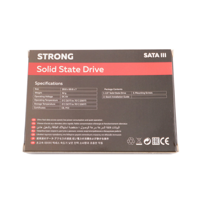 SSD SATA de alta capacidade de 2,5 polegadas 256GB para resistência a choques de alta capacidade 1500G/0.5ms