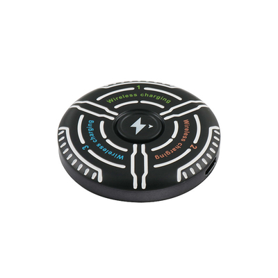 Caixa de suporte de carregador sem fio multifunção Imprimir logotipo Fidget Spinner Indicador de luz