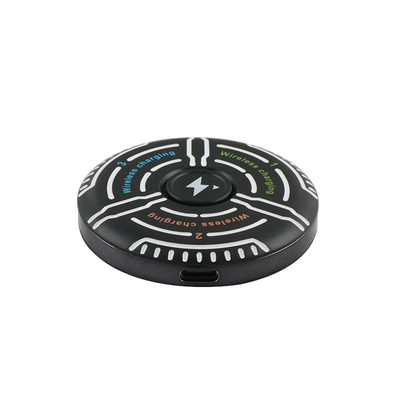 Caixa de suporte de carregador sem fio multifunção Imprimir logotipo Fidget Spinner Indicador de luz