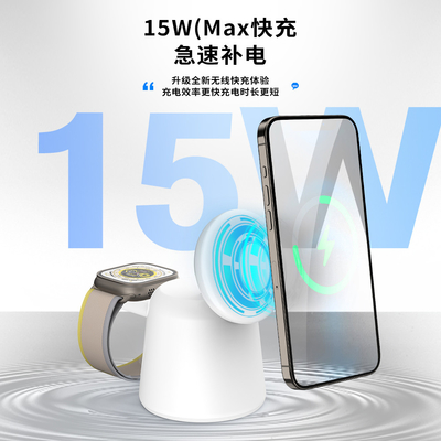 Eficiência de carregamento ≥ 75% Carregador sem fio multifunção com entrada de luz de girador de fidget 5V/2.1A