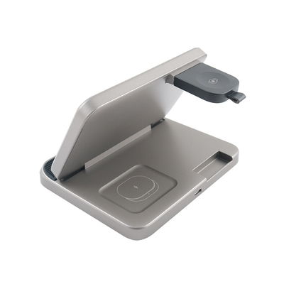 Carregador sem fio multifuncional de material ABS PC com entrada de 5V/2.1A e suporte de caixa