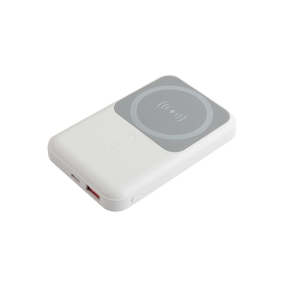 Banco de alimentação portátil com bateria de Li-polímero Caixa branca pequena Micro USB Tipo C Interface de entrada