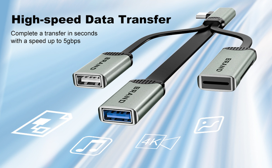 Leitura para cartão TF Cartão SD Cabo Hub para Usb 2.0 e Usb 3.0 Transferência rápida de dados