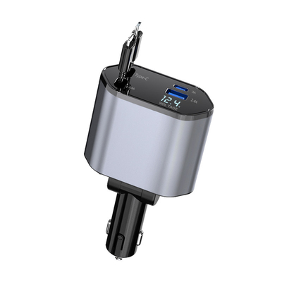 Saída USB-C 5V/3A Carregador rápido de carro para entrada de tensão nominal de 12-24V