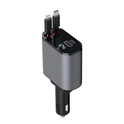Compatível USB-C saída 5V / 3A carregador de carro com MAX 120W potência nominal