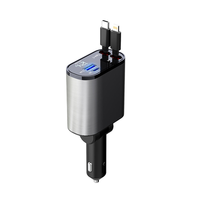 Compatível USB-C saída 5V / 3A carregador de carro com MAX 120W potência nominal
