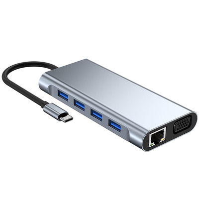 Adaptador Hub de Transferência de Dados de Super Velocidade com PCBA e Manual do Usuário