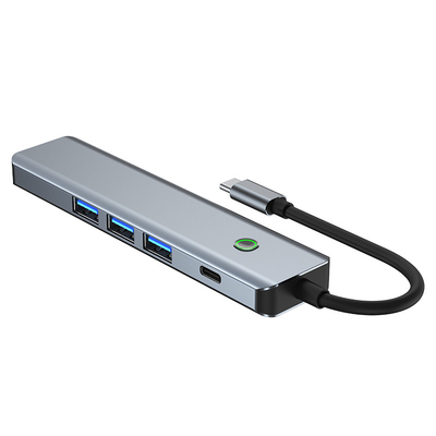 Estação de dados multifuncional USB C Hub Adaptador inteligente com velocidade de transferência de 5 Gbps