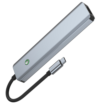 Estação de dados multifuncional USB C Hub Adaptador inteligente com velocidade de transferência de 5 Gbps