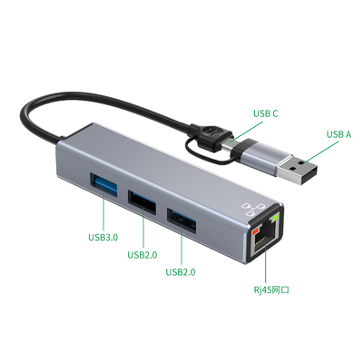 Compacto Adaptador USB C Hub Laptop Usb Port Expander Usbc Hub Para Transferência Rápida de Dados