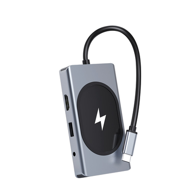 Adaptador multifunção USB tipo C HUB 9 em um e com leitor de cartão de memória