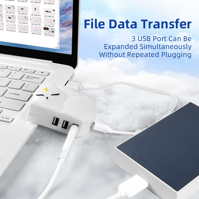 Hub de leitura rápida USB PVC Tf Card Reading Hub com transferência rápida de dados e leitor de cartão de memória