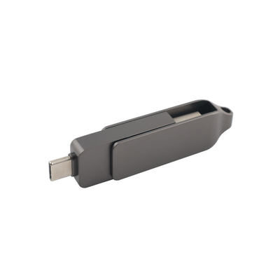 Pistola Metal preto Tipo C USB Flash Drives Twist em forma de velocidade rápida 3.0 e 3.0