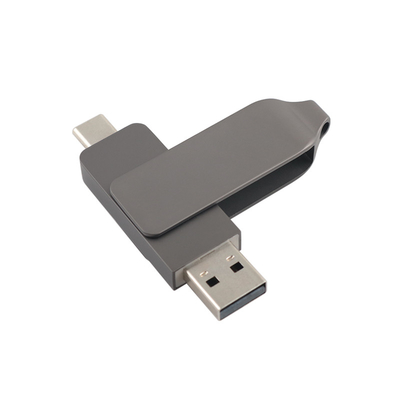 Pistola Metal preto Tipo C USB Flash Drives Twist em forma de velocidade rápida 3.0 e 3.0