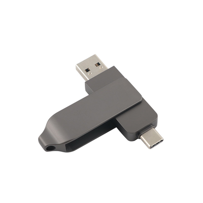 Pistola Metal preto Tipo C USB Flash Drives Twist em forma de velocidade rápida 3.0 e 3.0