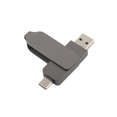 Pistola Metal preto Tipo C USB Flash Drives Twist em forma de velocidade rápida 3.0 e 3.0