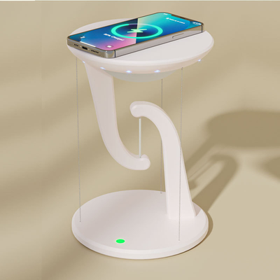 Carregador sem fio leve com função de luz e armazenamento de design dobrável