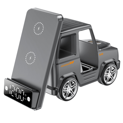 Carregador sem fio em forma de carro rápido para iPhone Airpods IWatch