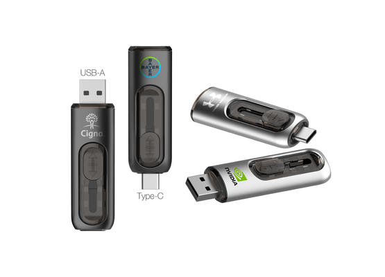 Caixa 34G USB Tipo C Flash Drives Segurança de dados Tipo C USB 3.0 Flash Drive
