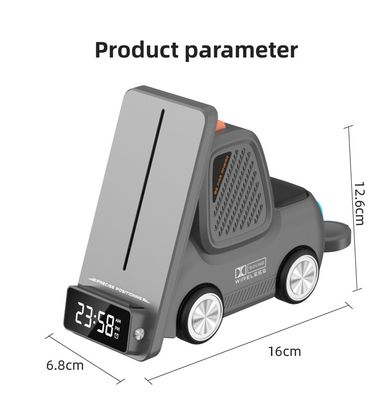 Pad de carregamento sem fio de carregamento rápido de 15W com ABS no interior e luz LED para telefone na cor do corpo Branco / cinza / laranja / amarelo