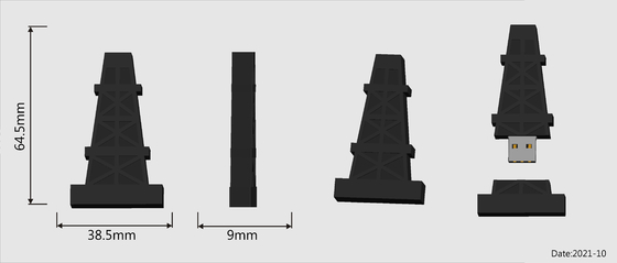 Formas personalizadas Memória flash USB Produção de PVC ou silicone facilitada com molde aberto