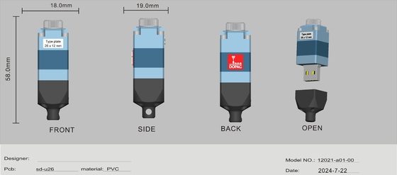 Discos flash USB personalizados com criptografia de dados e rápida recuperação de arte após solicitação do cliente Retenção de dados 10 anos