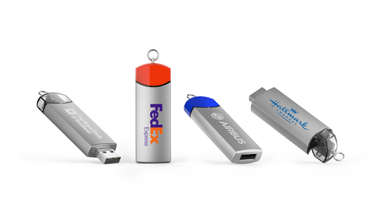 Personalizável 8-15MB/s Escrever Metal USB Flash Drive com logotipo Speed Dome