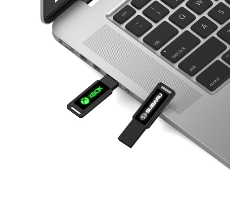 Pen Drive Flash de Alta Velocidade Cristal USB Com Luz LED Brilhante