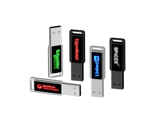 Pen Drive Flash de Alta Velocidade Cristal USB Com Luz LED Brilhante
